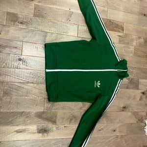 Green Adidas tracksuit top
